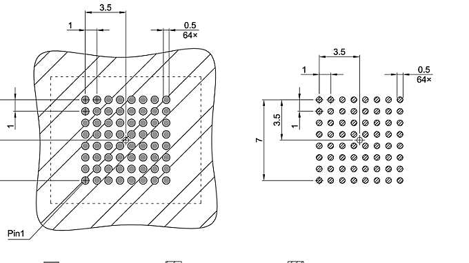 PG-LFBGA-64-800_Footprint Drawing