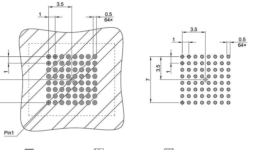 PG-LFBGA-64-800_Footprint Drawing