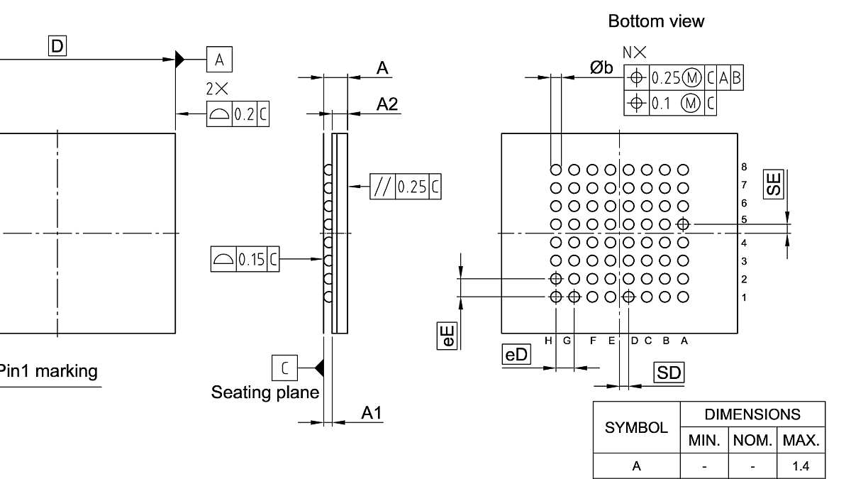 PG-LFBGA-64-800_Package Outline