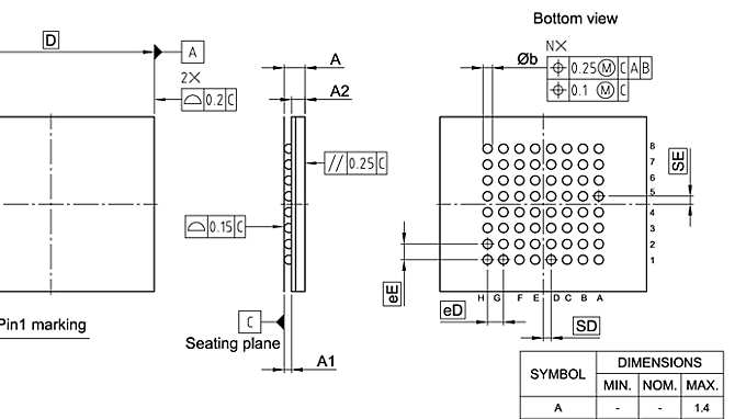 PG-LFBGA-64-800_Package Outline