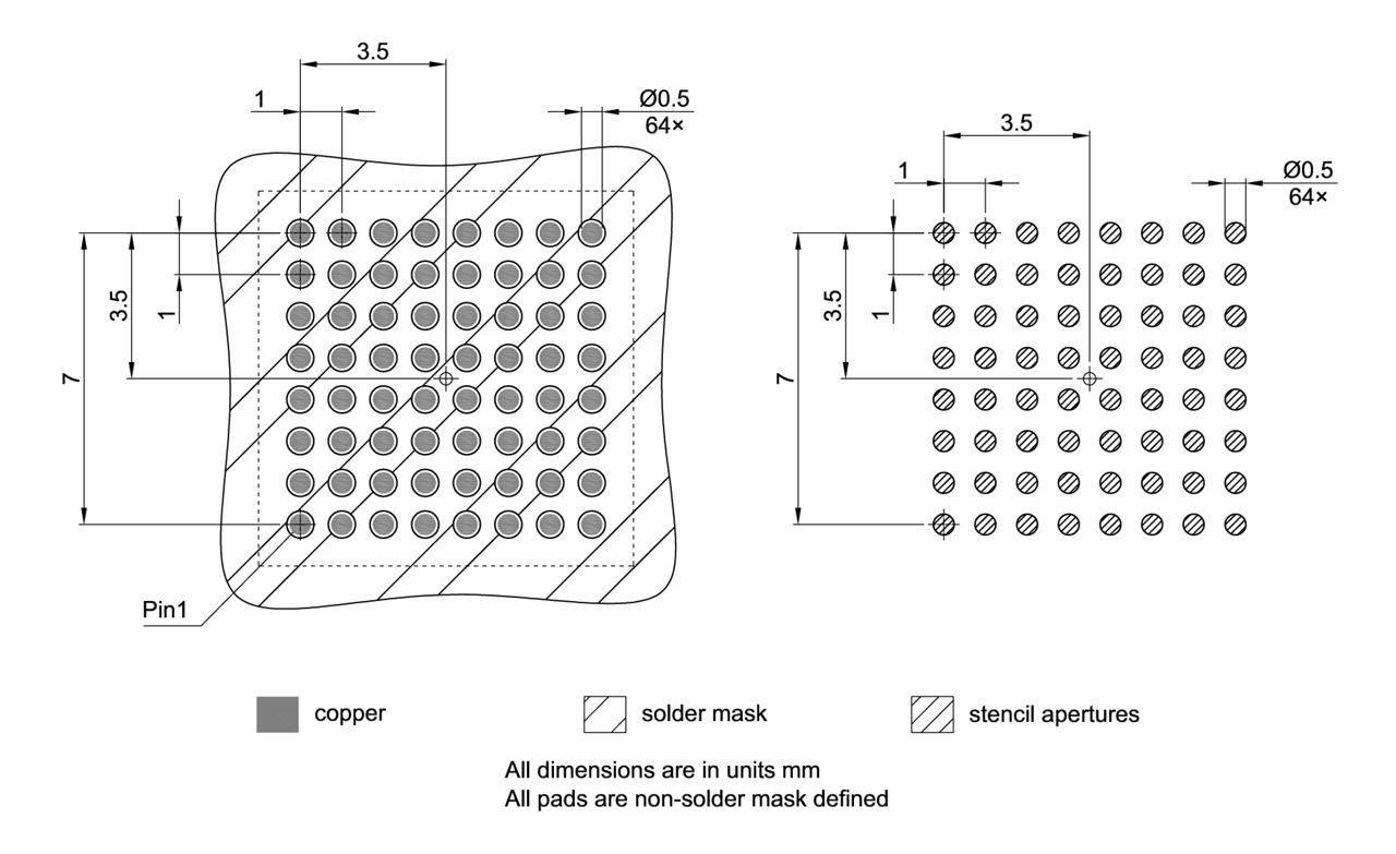 PG-LFBGA-64-801_Footprint Drawing