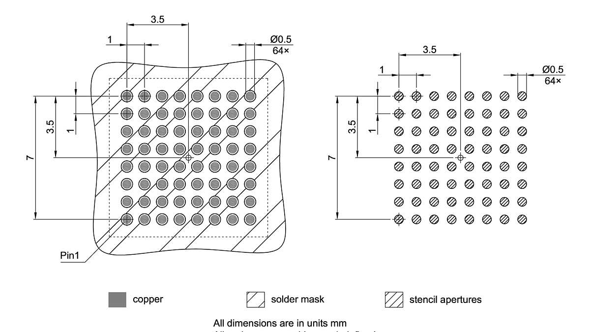 PG-LFBGA-64-801_Footprint Drawing