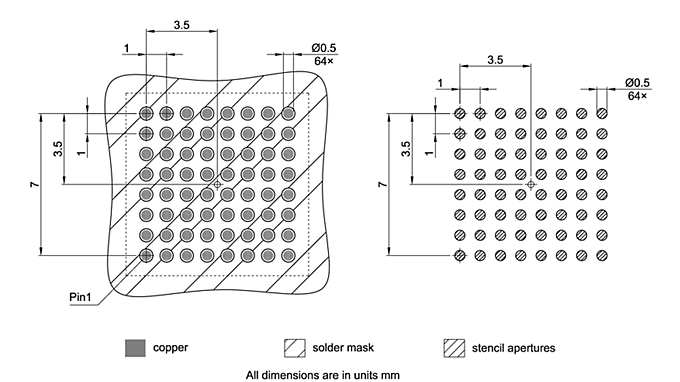 PG-LFBGA-64-801_Footprint Drawing