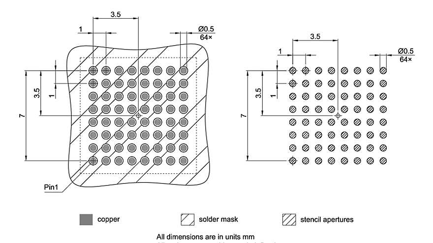 PG-LFBGA-64-801_Footprint Drawing