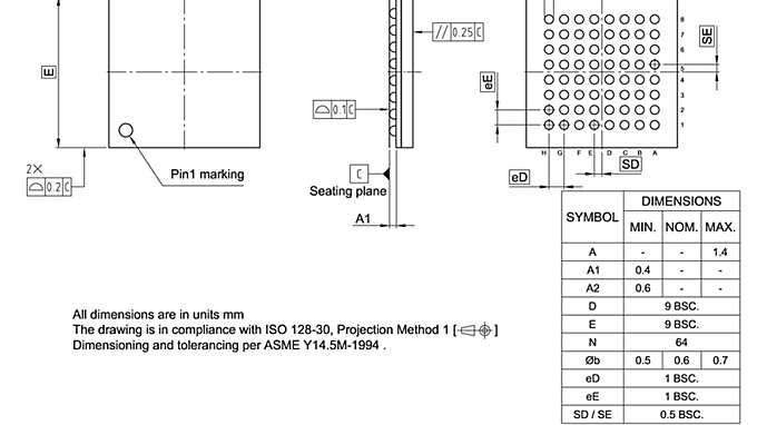 PG-LFBGA-64-801_Package Outline