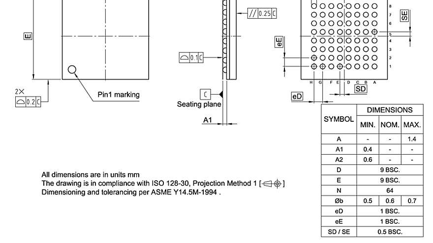 PG-LFBGA-64-801_Package Outline