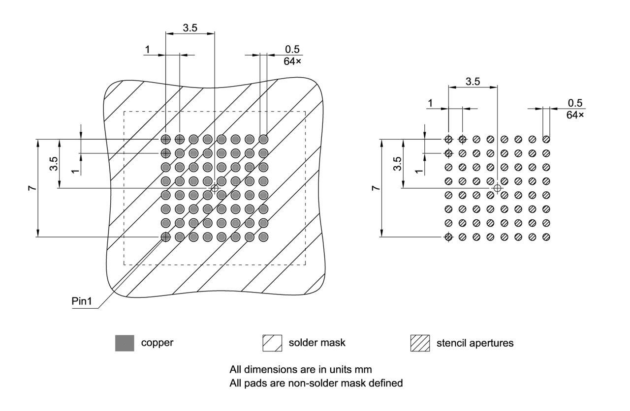 PG-LFBGA-64-802_Footprint Drawing
