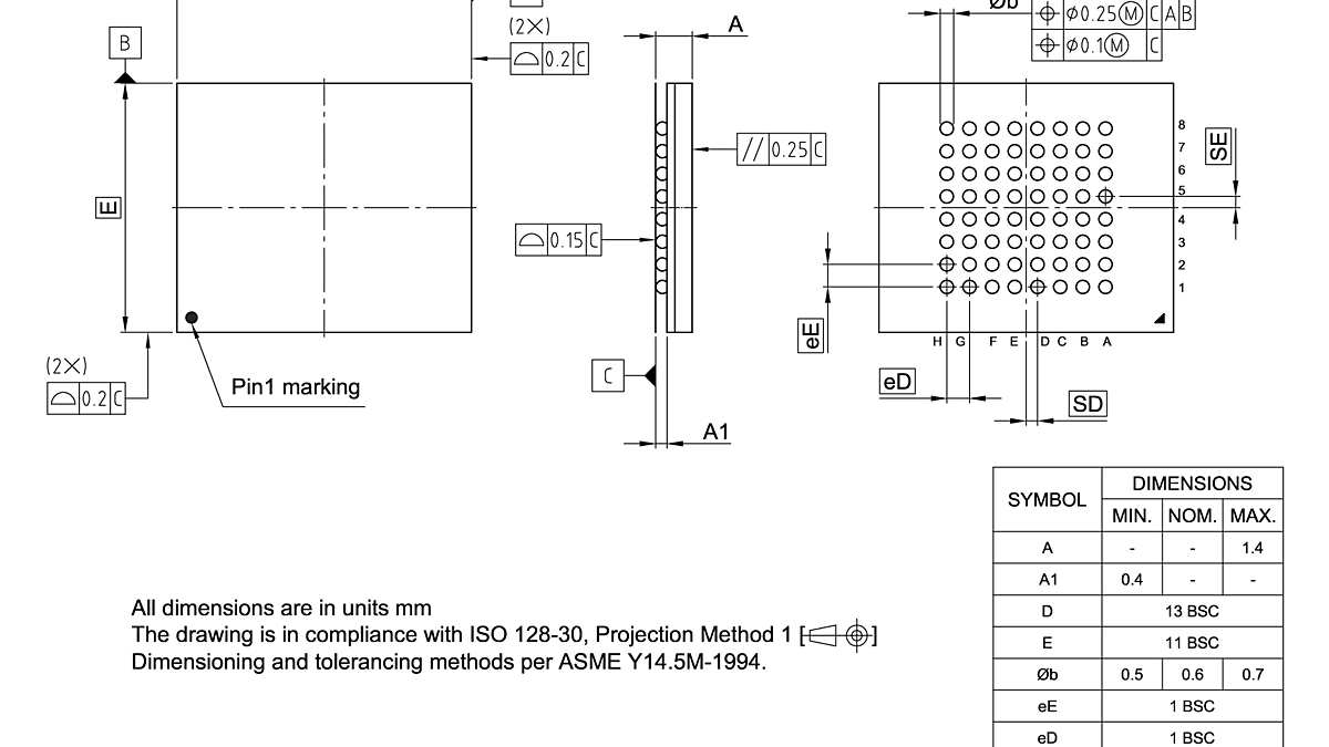PG-LFBGA-64-802_Package Outline
