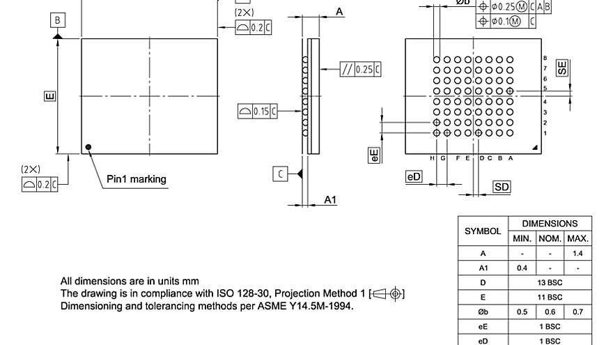 PG-LFBGA-64-802_Package Outline