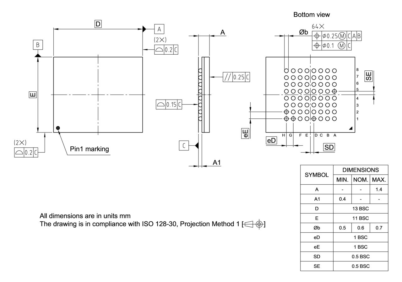 PG-LFBGA-64-803_Package Outline