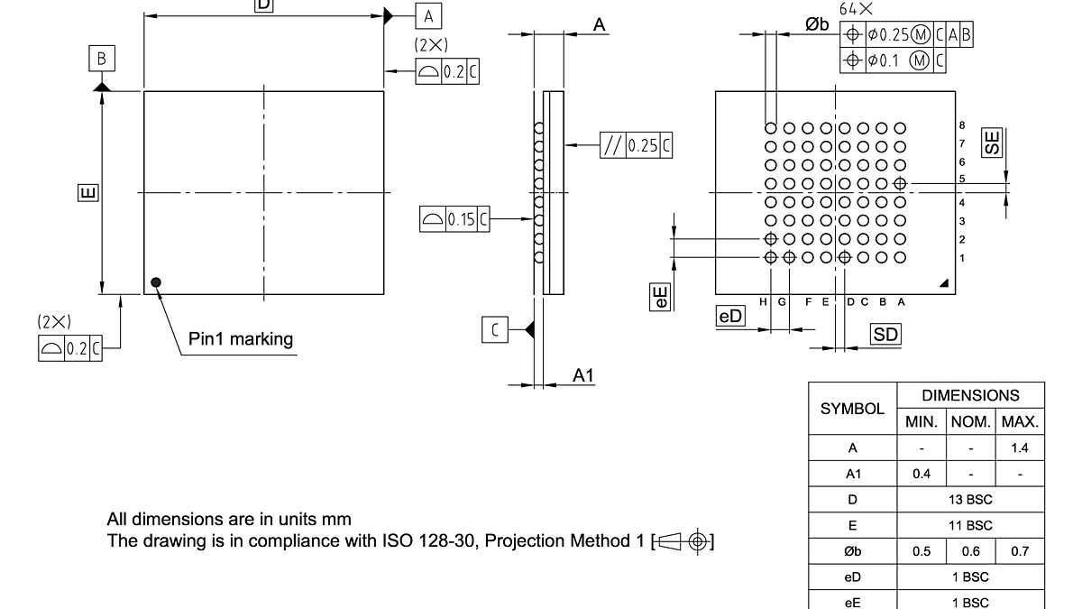 PG-LFBGA-64-803_Package Outline