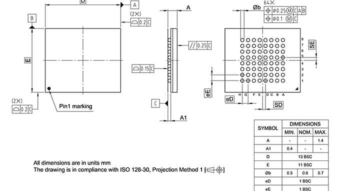 PG-LFBGA-64-803_Package Outline