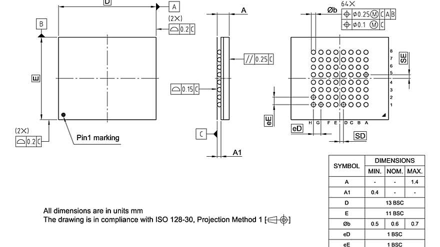 PG-LFBGA-64-803_Package Outline