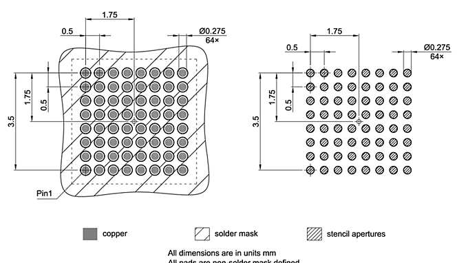PG-LFBGA-64-804_Footprint Drawing