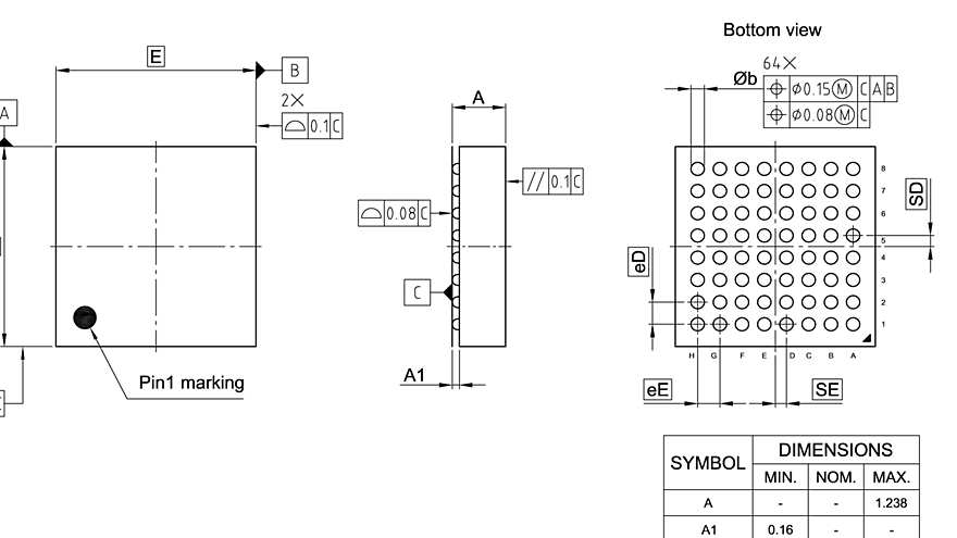 PG-LFBGA-64-804_Package Outline