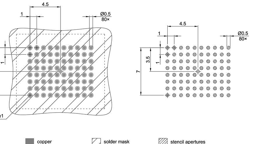 PG-LFBGA-80-800_Footprint Drawing