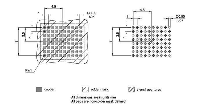 PG-LFBGA-80-801_Footprint Drawing