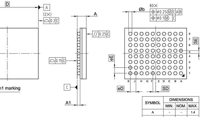 PG-LFBGA-80-801_Package Outline