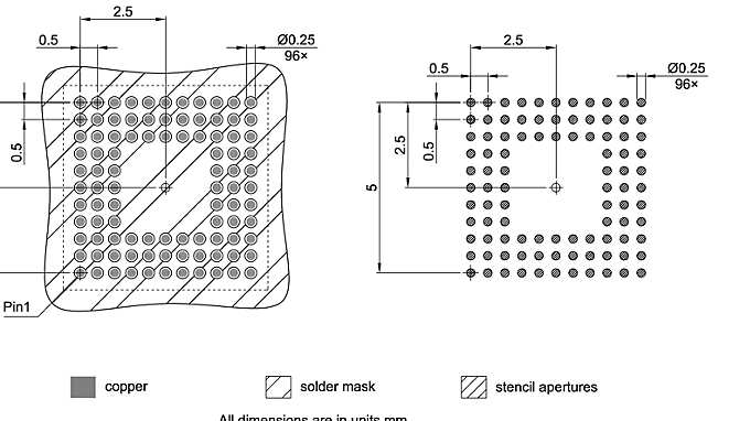PG-LFBGA-96-800_Footprint Drawing