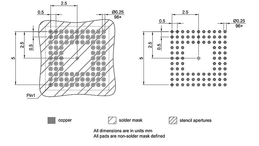 PG-LFBGA-96-800_Footprint Drawing