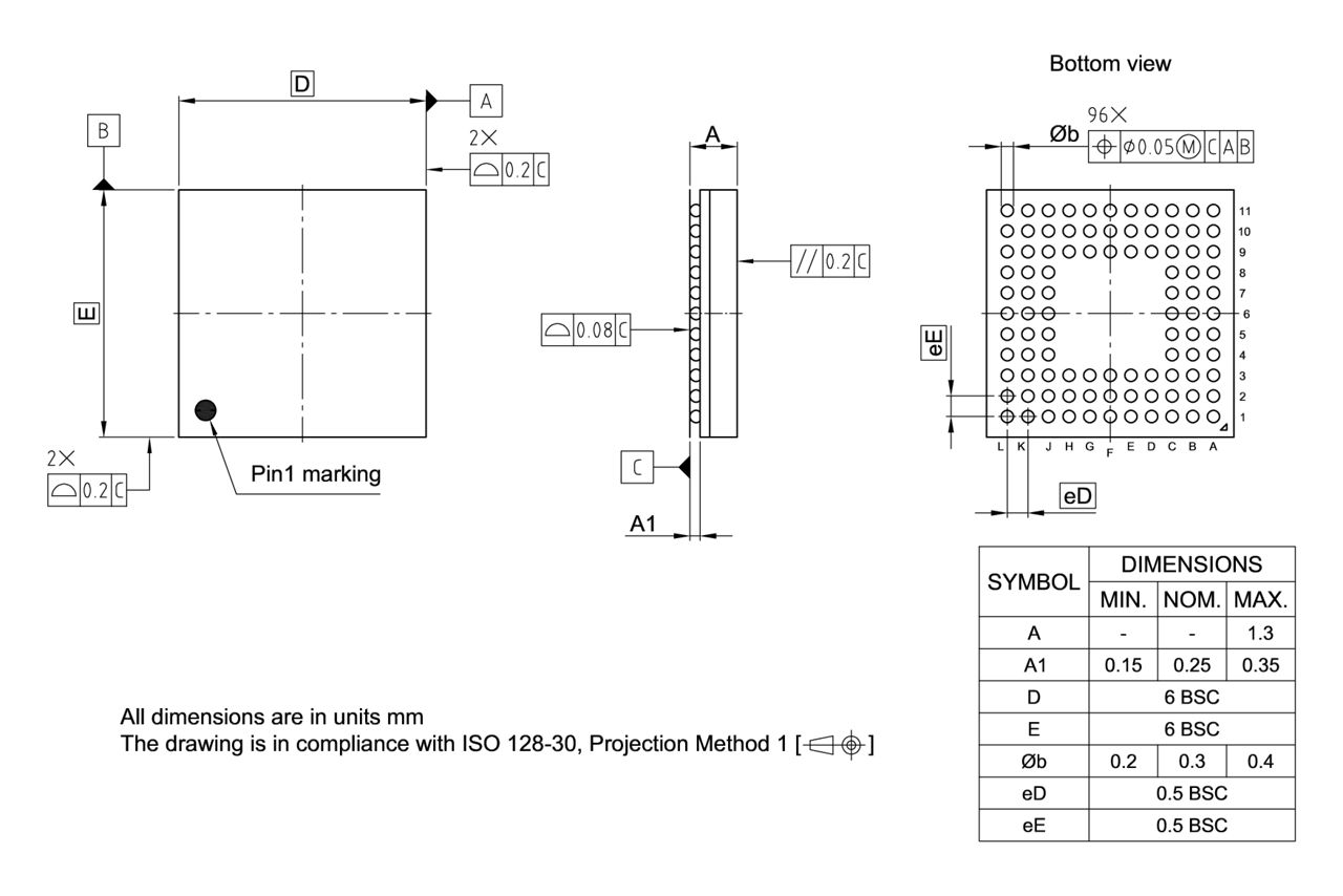 PG-LFBGA-96-800_Package Outline