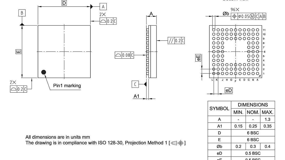 PG-LFBGA-96-800_Package Outline