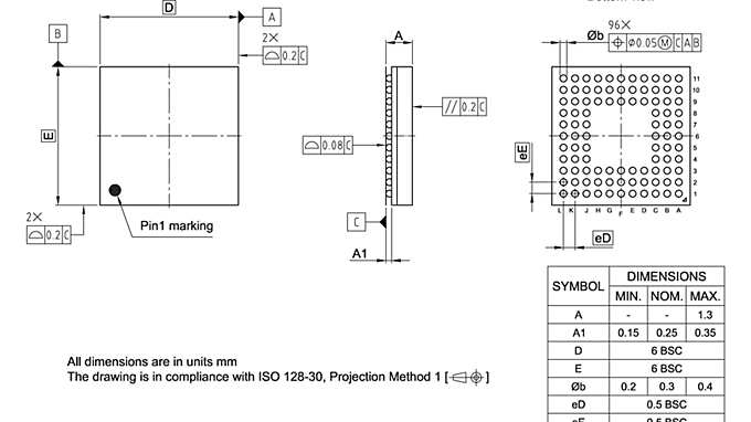 PG-LFBGA-96-800_Package Outline