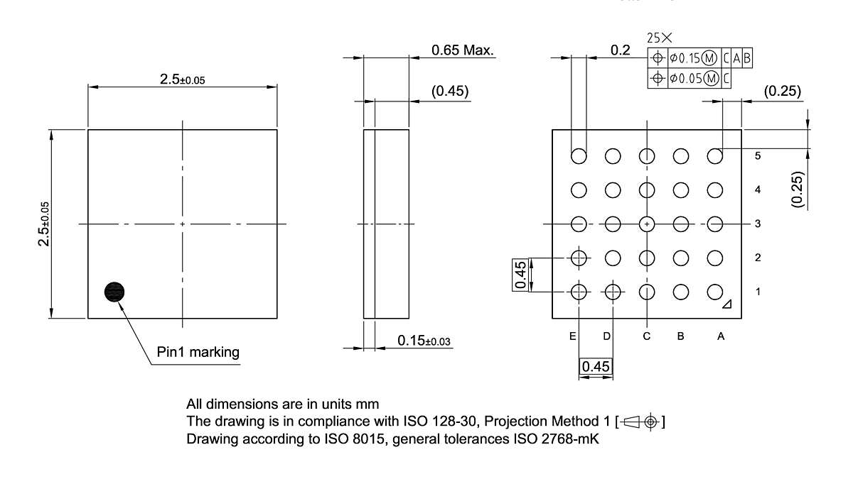 PG-LGA-25-1_Package Outline