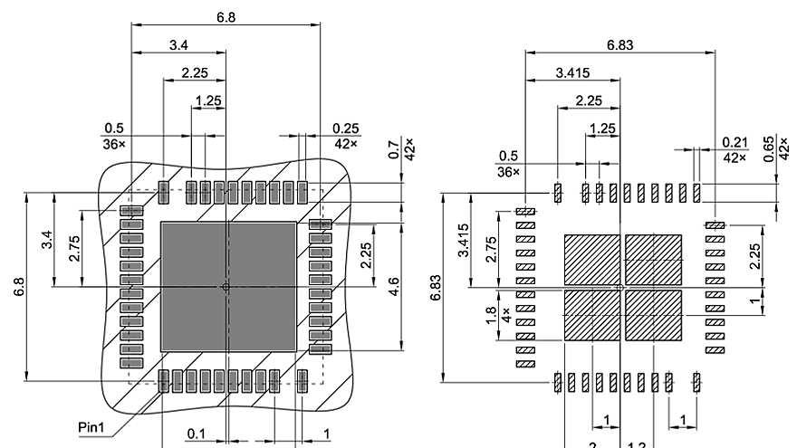 PG-LIQFN-42-1_Footprint Drawing