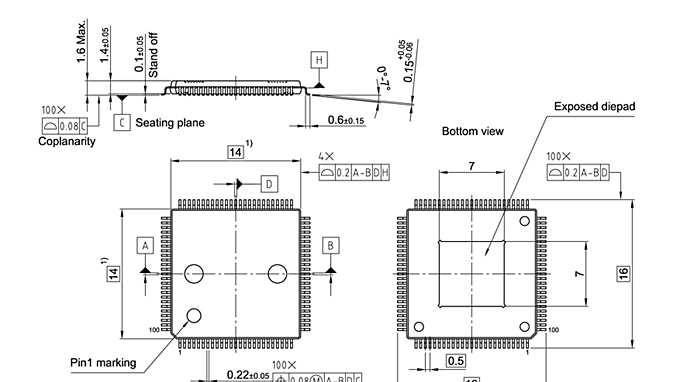 PG-LQFP-100-11_Package Outline