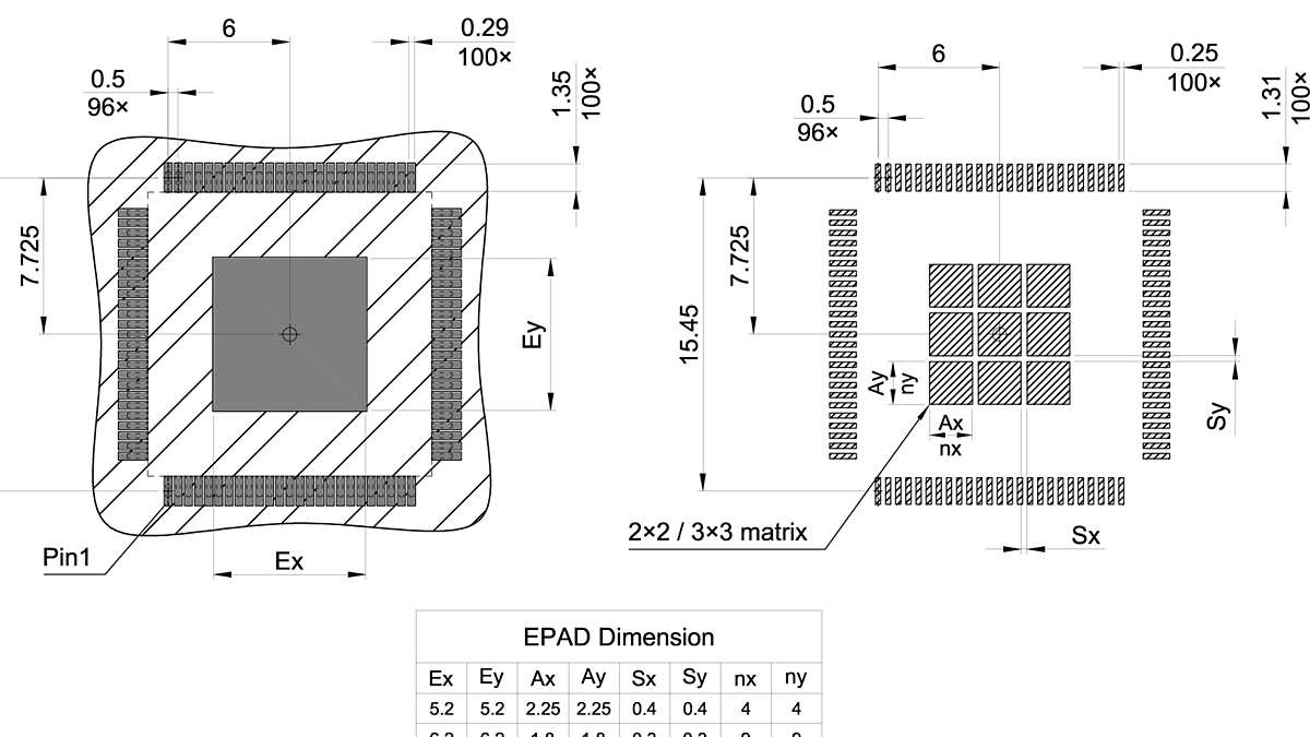 PG-LQFP-100-15_Footprint Drawing