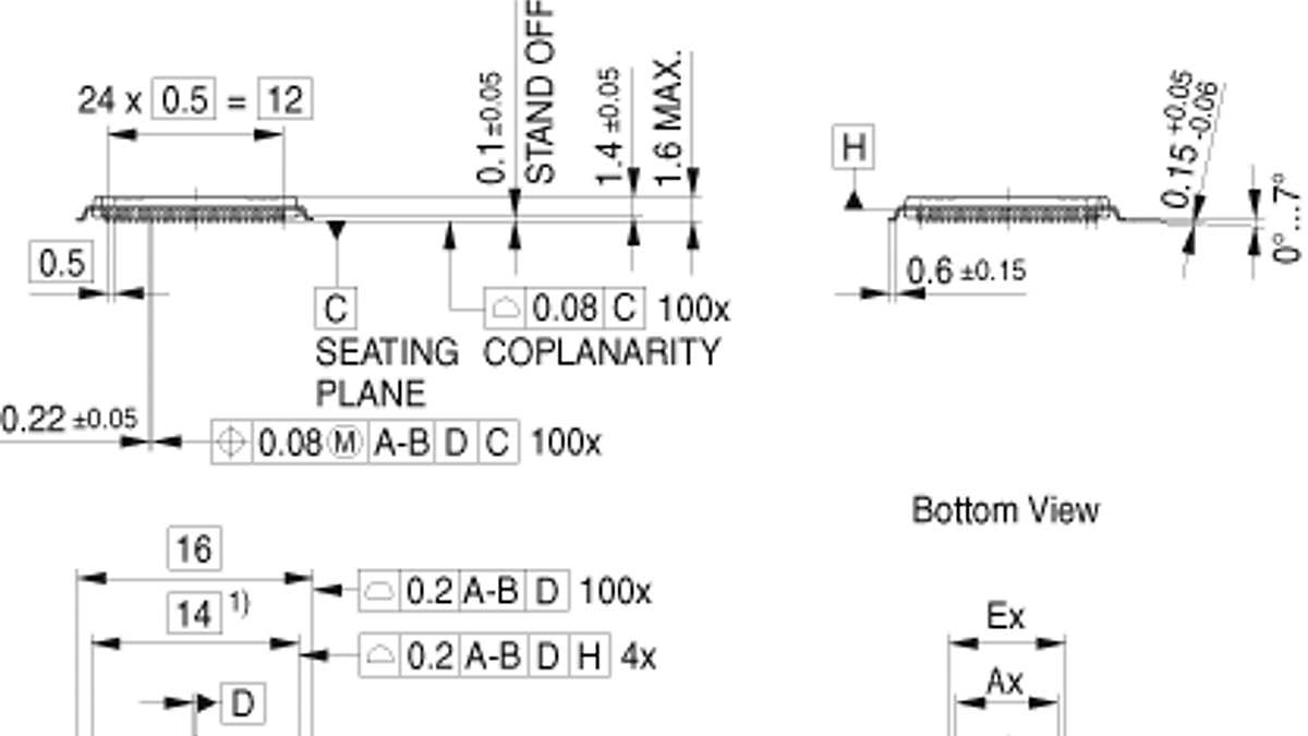 PG-LQFP-100-15_Package Outline