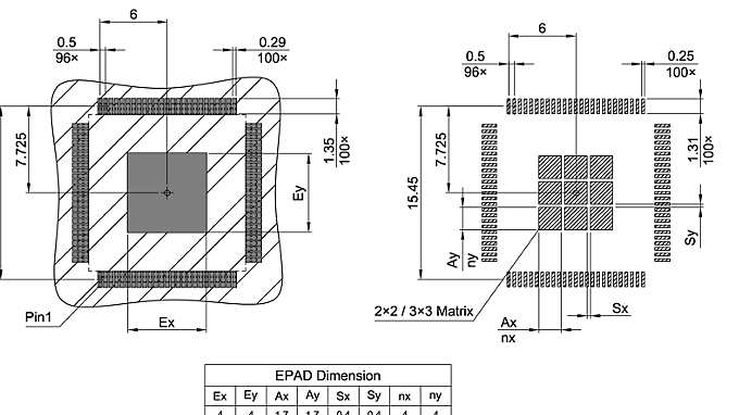 PG-LQFP-100-25_Footprint Drawing