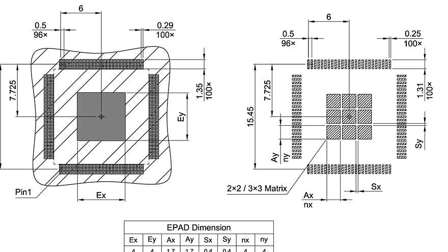 PG-LQFP-100-25_Footprint Drawing
