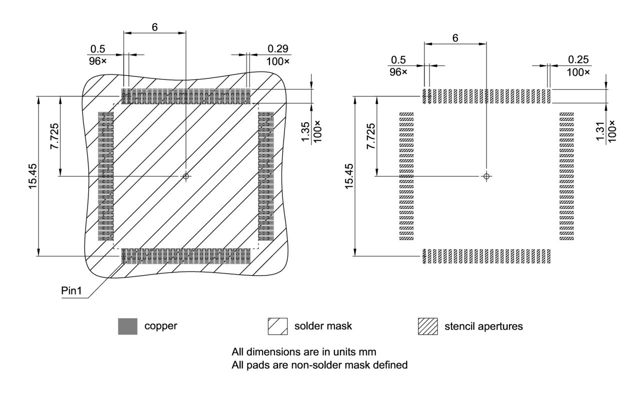 PG-LQFP-100-800_Footprint Drawing