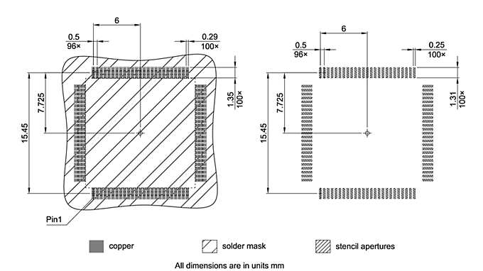 PG-LQFP-100-800_Footprint Drawing