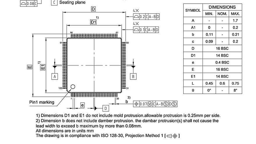 PG-LQFP-120-800_Package Outline