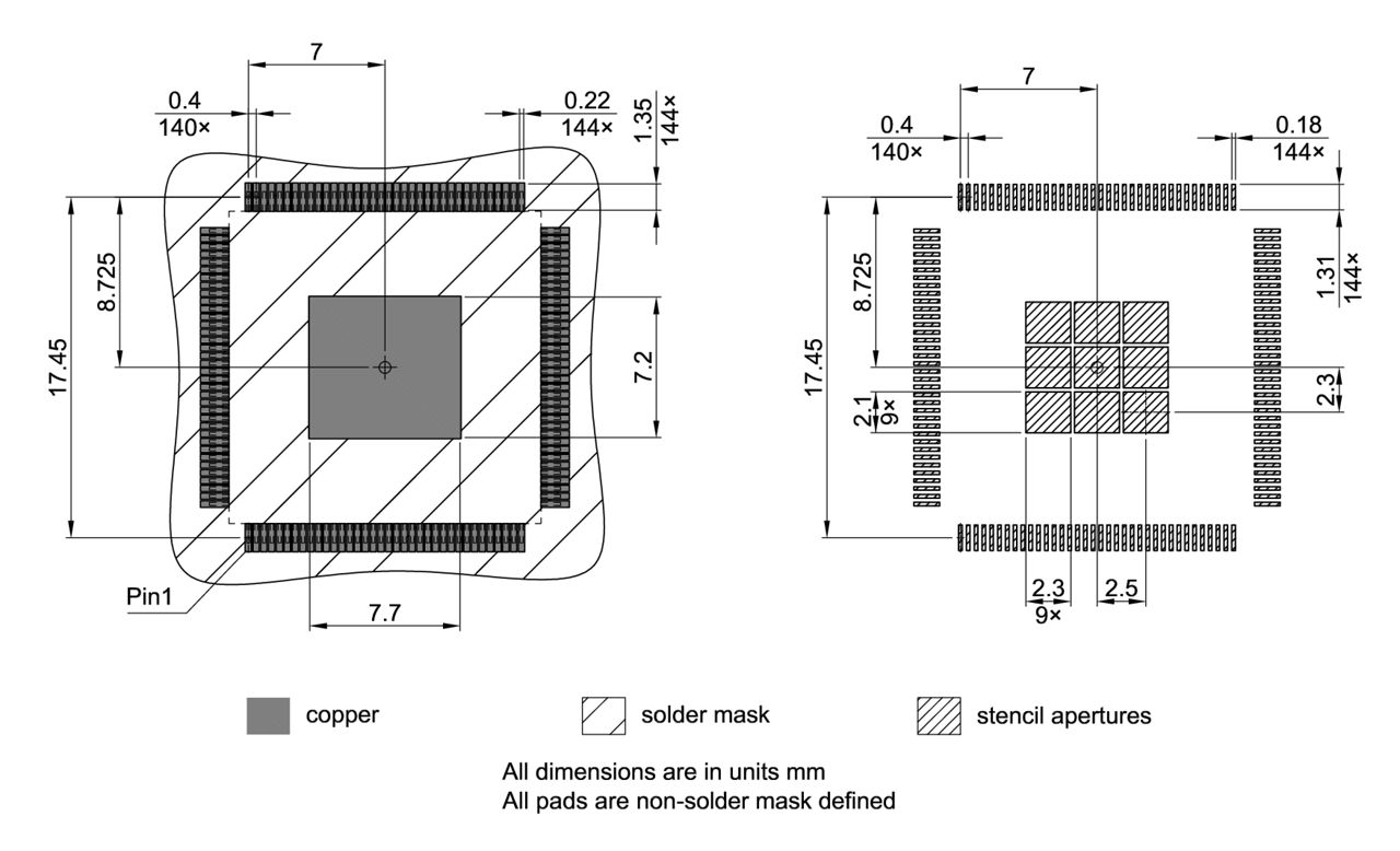 PG-LQFP-144-30_Footprint Drawing