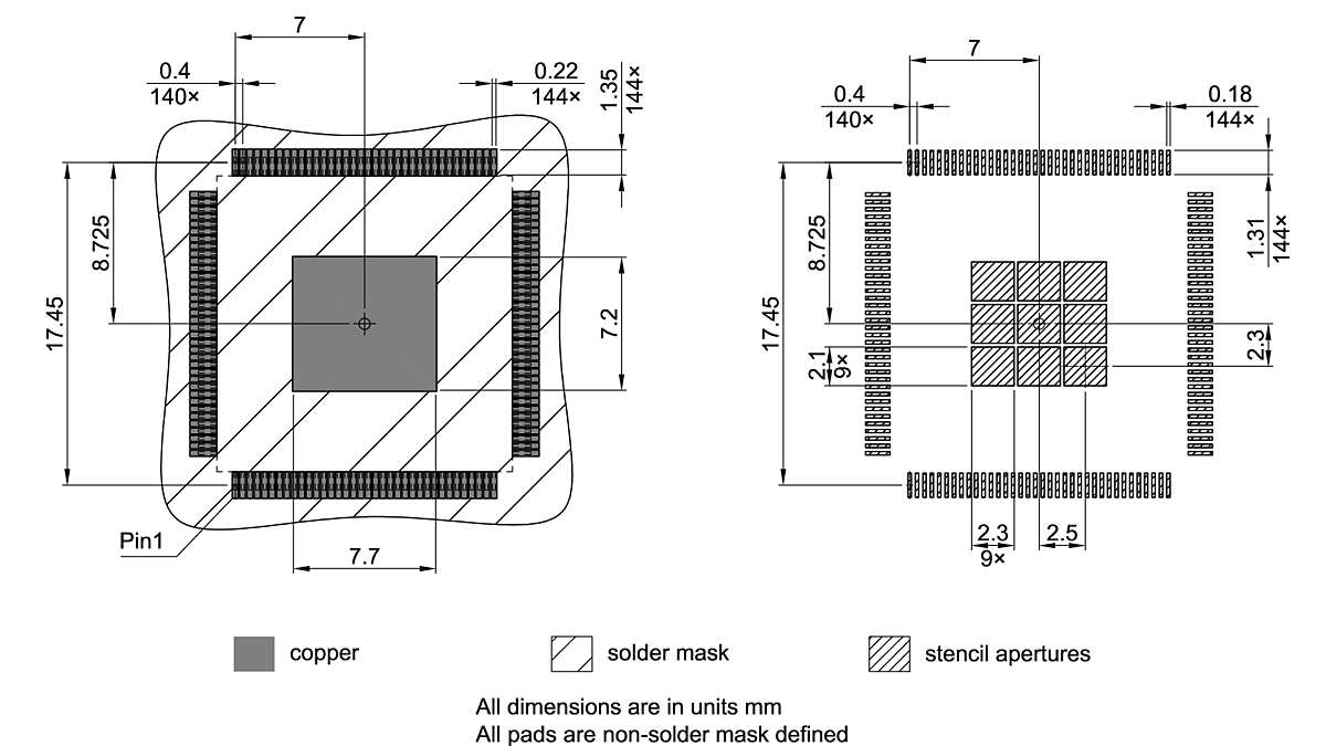 PG-LQFP-144-30_Footprint Drawing