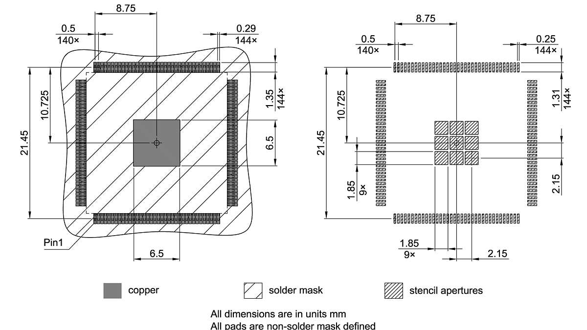 PG-LQFP-144-4_Footprint Drawing
