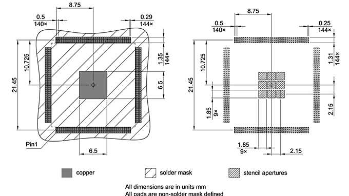 PG-LQFP-144-4_Footprint Drawing
