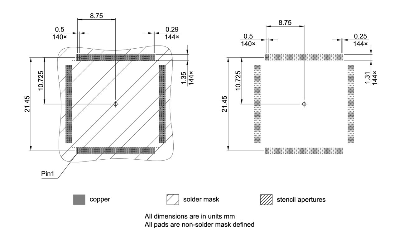 PG-LQFP-144-801_Footprint Drawing