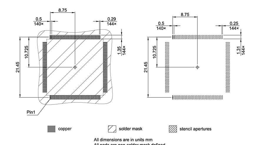 PG-LQFP-144-801_Footprint Drawing