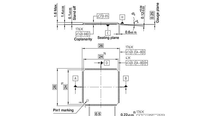 PG-LQFP-176-1_Package Outline