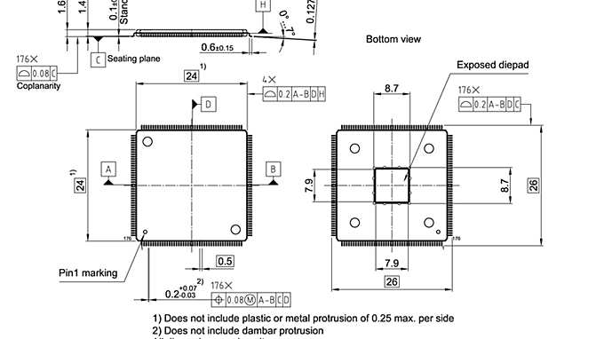 PG-LQFP-176-23_Package Outline