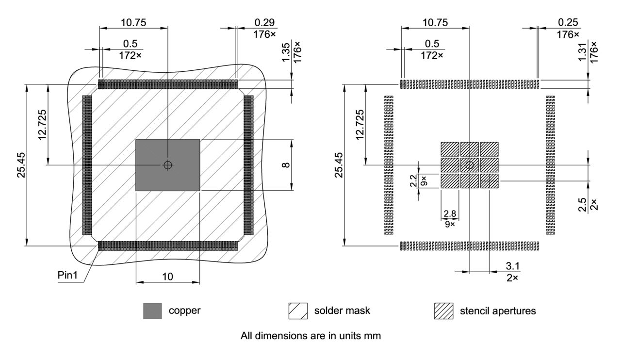 PG-LQFP-176-6_Footprint Drawing