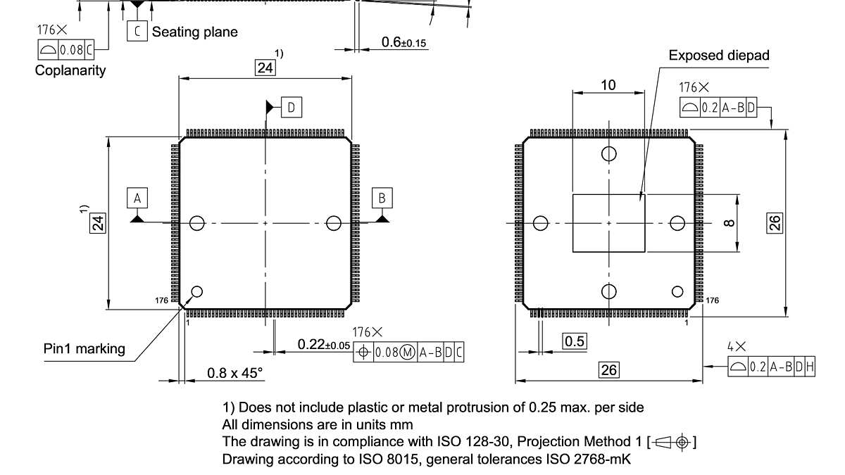 PG-LQFP-176-6_Package Outline