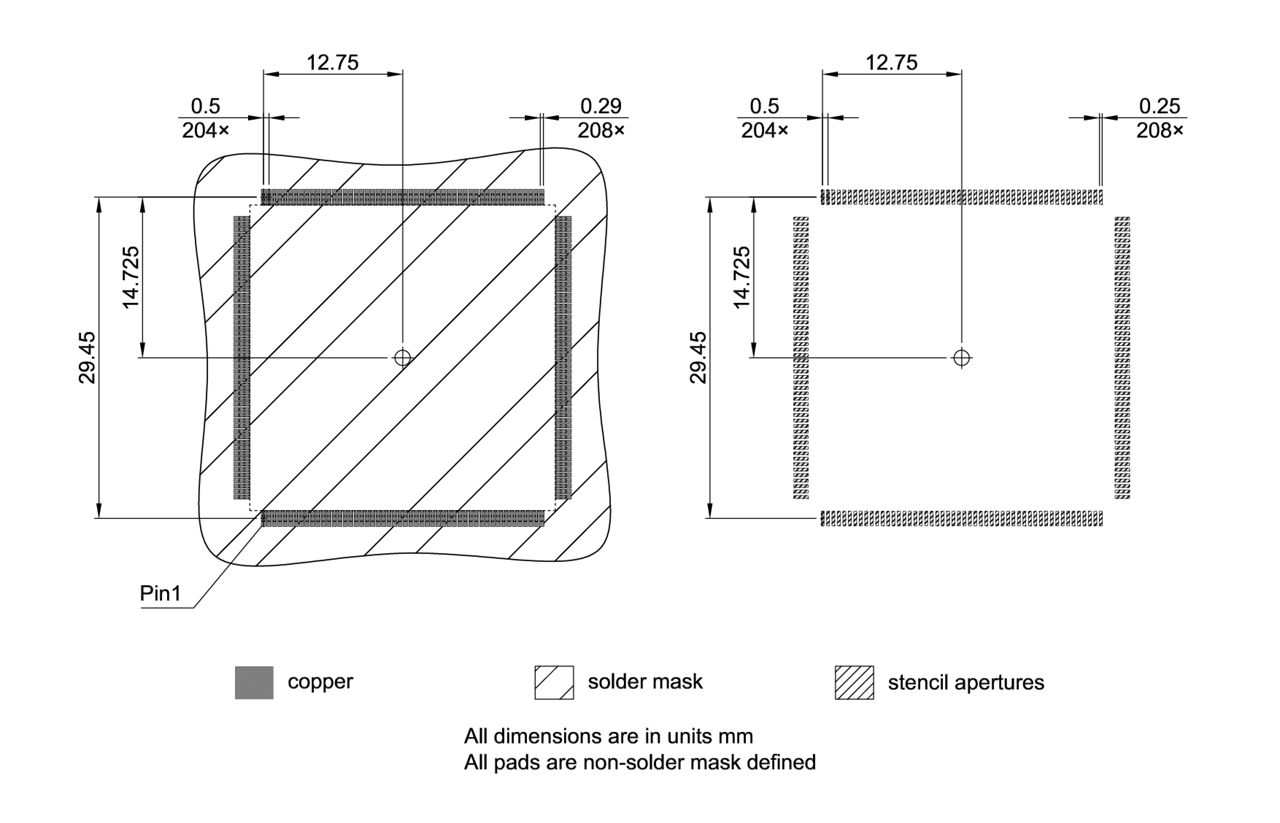 PG-LQFP-208-800_Footprint Drawing