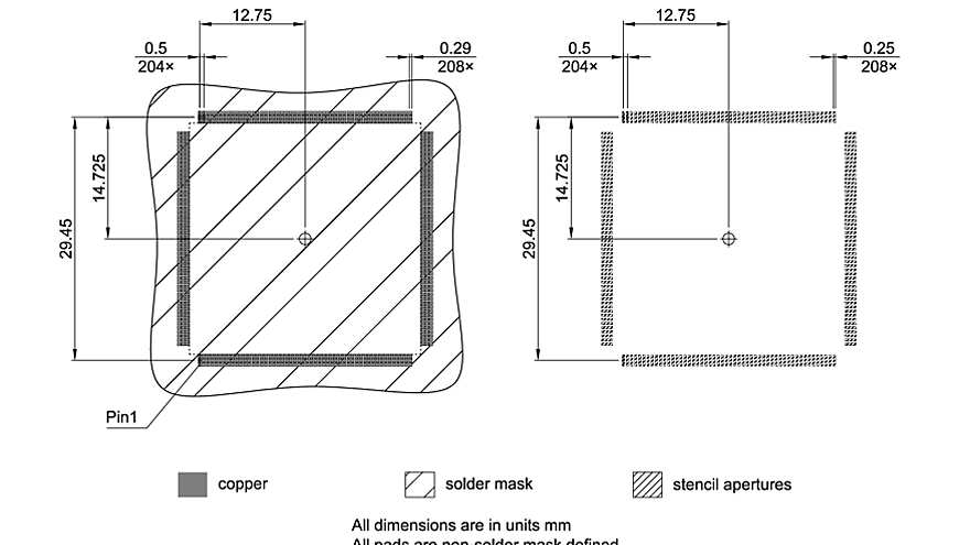 PG-LQFP-208-800_Footprint Drawing