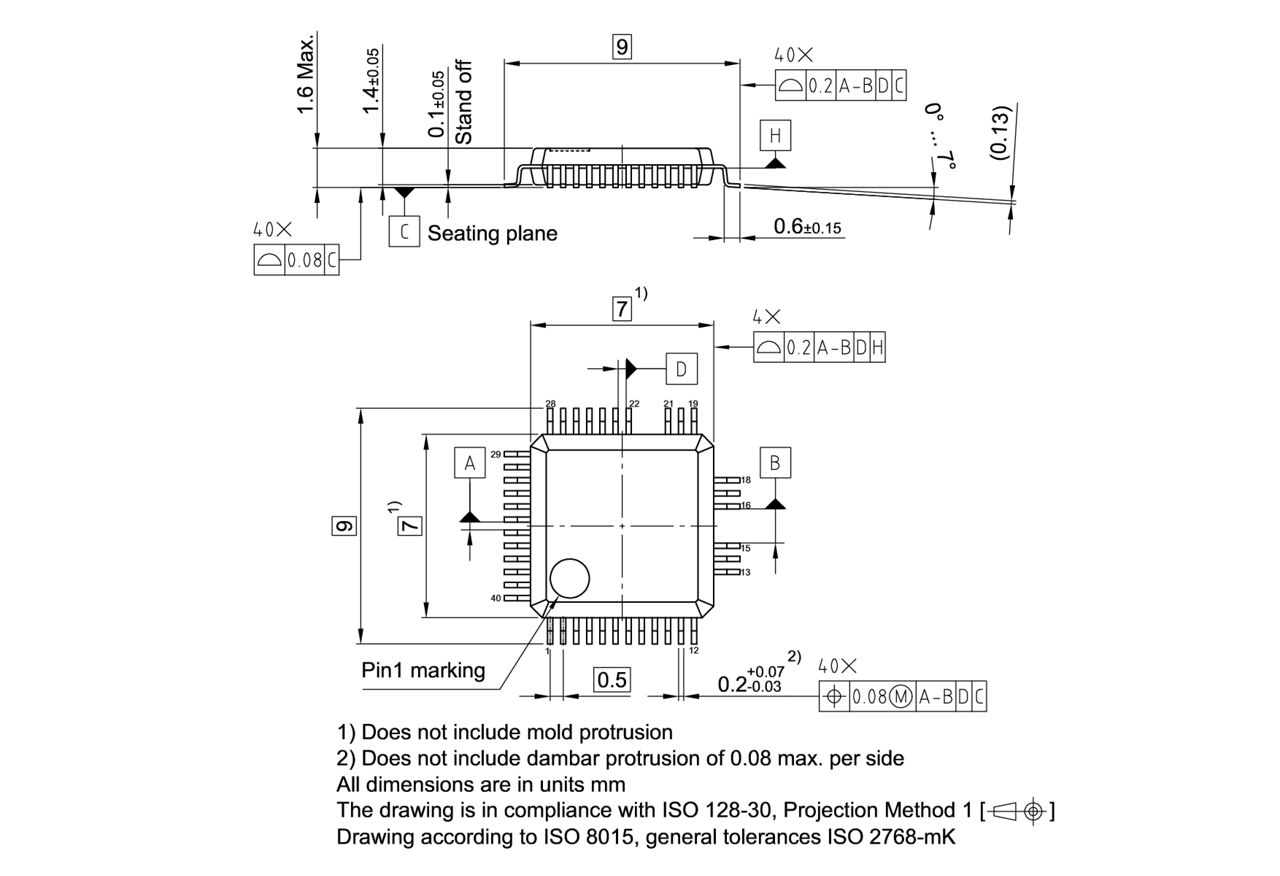 PG-LQFP-40-1_Package Outline